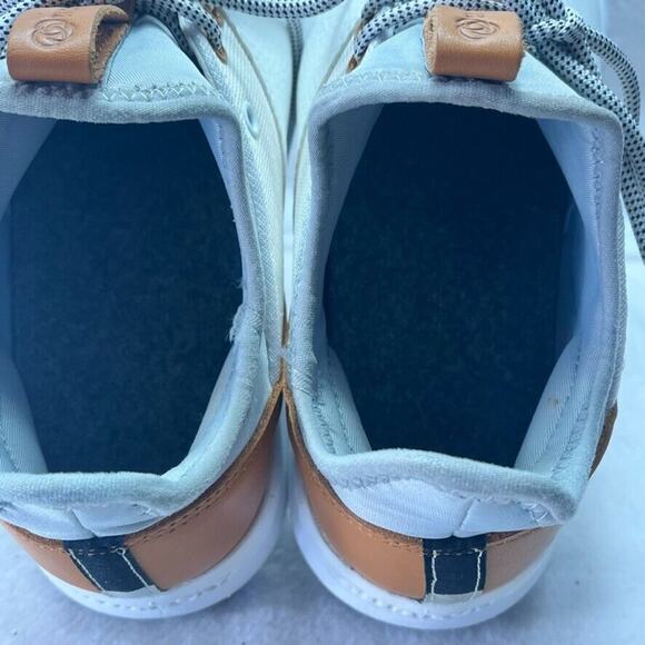 Athalonz EnVe Sneakers Mens 9 Performance Spikeless Golf Shoes White Tan Lace Up - Picture 13 of 14